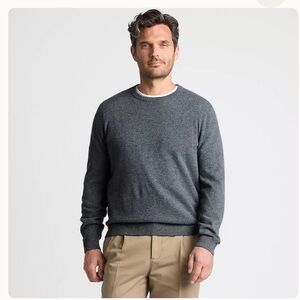 NWOT Lands' End Heather Gray Men’s Cashmere Sweater size XLT